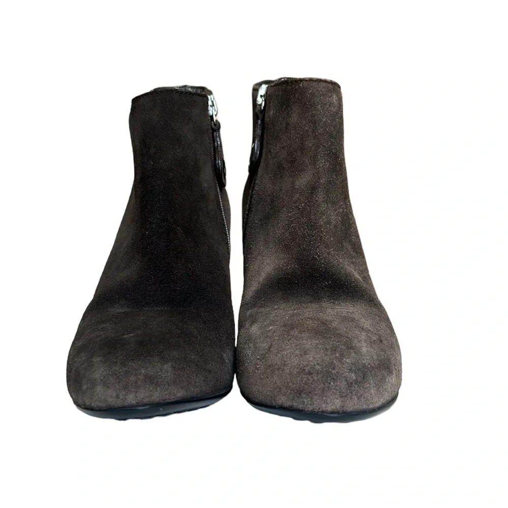Prada The Original Car Shoe Gray Suede‎ Booties Tassels 39/8-8.5